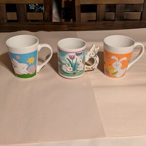 Easter Bunny Ceramic Mug Set - Multicolor
